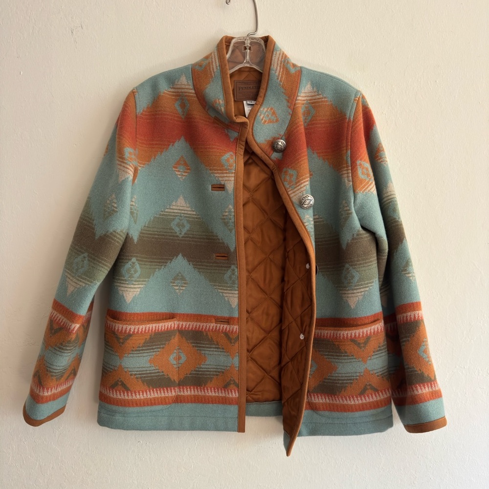 Pendleton Wool Southwestern Jacket., Lined. Vinta… - image 1